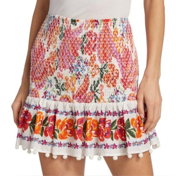 FARM Rio Dresses & Skirts - Farm Rio spring bananas Pom Pom Mini Skirt medium